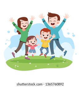 happy family vector illustration