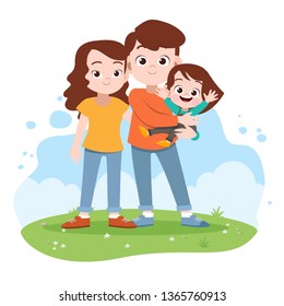 happy family vector illustration