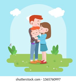 happy family vector illustration