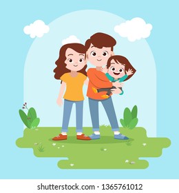happy family vector illustration
