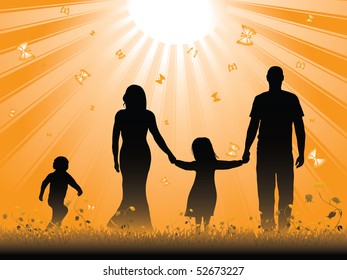 Happy family. Vector illustration
