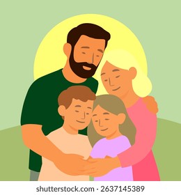 Happy family. Vector stock illustration eps10.