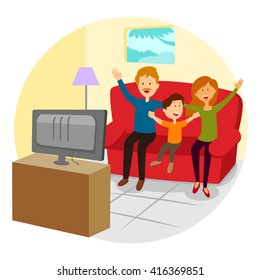 7,646 Father watching tv Images, Stock Photos & Vectors | Shutterstock