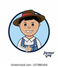 Happy Farmer illustration. vector design