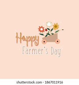 Happy Farmer's Day. Can use for print, template, fabric, presentation, textile, banner, poster, wallpaper