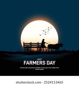 Feliz Día del Agricultor. Anuncio creativo del Día del Agricultor, cartel, publicación en redes sociales, fondo, Plantilla, diseño de postal, etc. 