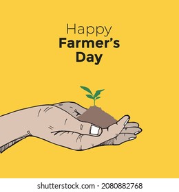 Happy farmers day creative concepts
