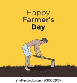 Happy farmers day creative concepts