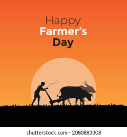 Happy farmers day creative concepts