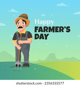 Happy farmers day design vector illustration