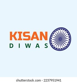 Happy Farmer's Day Kisan Diwas 23 December vector illustration