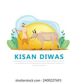 Happy Farmer's Day Kisan Diwas 23 December vector illustration