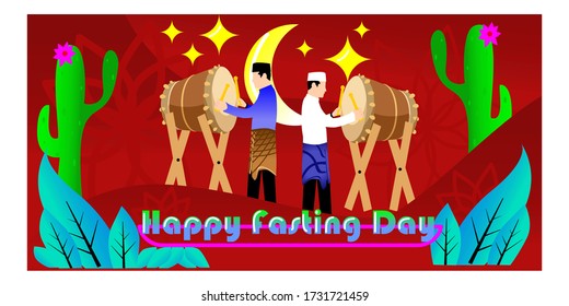 Happy fasting day with two drummers