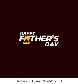 Happy father day 19 june vector illustration.