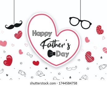 Feliz Día del Padre fondo con algunos objetos especiales de fondo blanco