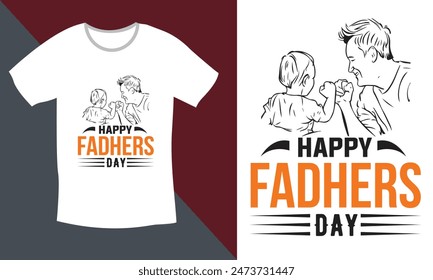 Happy Father Day Calligraphic design, t-shirt typography.