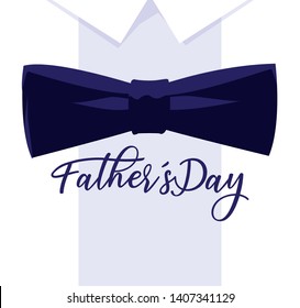 happy father day card with bow tie