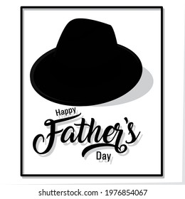 Happy father day card with a hat Vector illustration