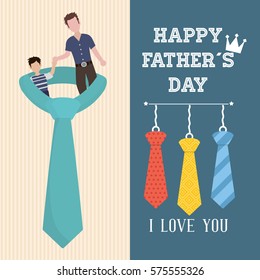 happy father day card icon image, vector illustration