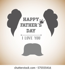 happy father day card icon image, vector illustration
