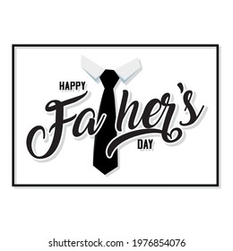 Happy father day card with a tie Vector illustration