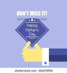 Happy father day cartoon design illustration 01