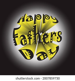 happy father day circle black