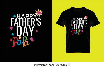 Happy father day colorful callligraphic design
