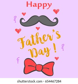 Happy father day colorful design