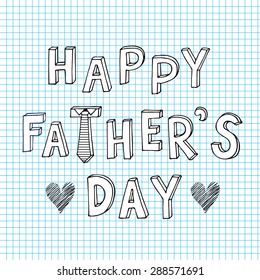 happy father day doodle sketch hand drawn illustration