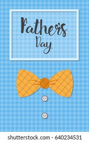 Happy Father Day Family Holiday Greeting Card Poster Flat Vector Illustration