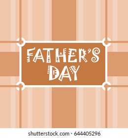 Happy Father Day Family Holiday, Greeting Card Flat Vector Illustration