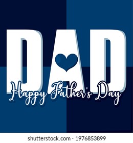 Happy father day greeting card Vector illustration