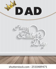 Happy father day king vector , happy international father's day concept, can be use for card, poster, website, brochure. abstract vector illustration design