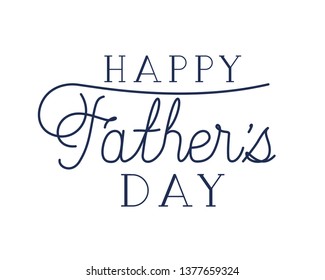 happy father day label isolated icon