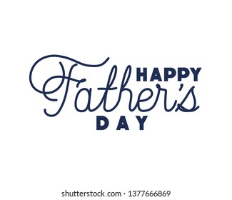 happy father day label isolated icon