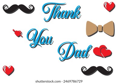 happy father day label isolated icon. Happy Father's Day lettering typography composition for postcard, card, invitation. Greeting card. Vector calligraphy banner EPS 10. Dad logo, badge, icon.7891