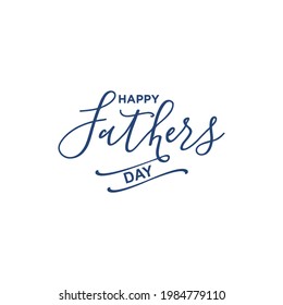 Happy father day lettering logo design