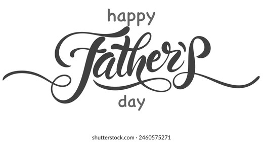 happy father day lettering Vector eps