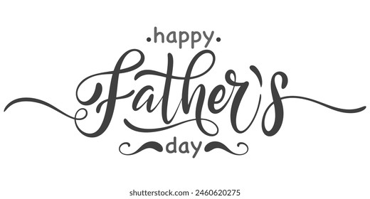 happy father day lettering Vector eps