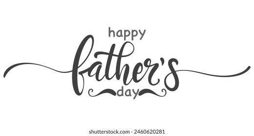 happy father day lettering Vector eps