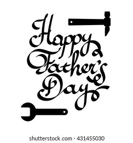 Happy father day Lettering vector illustration