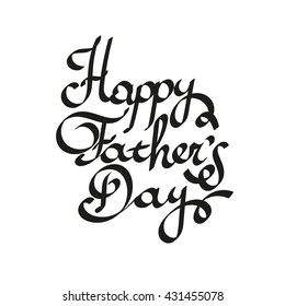 Happy father day Lettering vector illustration
