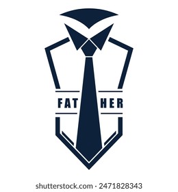Happy Father Day logo, businessman necktie, Businessman suit	
