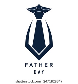 Logo del día del padre feliz, corbata del hombre de negocios, traje del hombre de negocios	