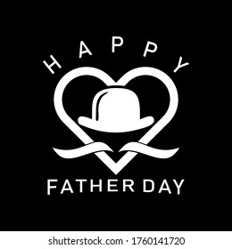 happy father day logo design vector