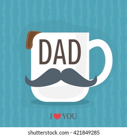 happy father day. love dad background, greeting card, grunge texture design. can be add text.