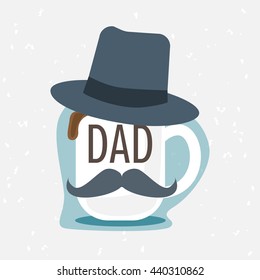 happy father day. love dad background, greeting card, grunge texture design. can be add text.