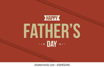 Happy father day on red background style