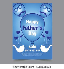 happy father day sale poster design